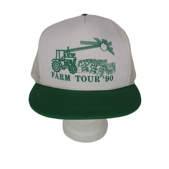 Vintage Farm Tour 90 Snapback Mesh Back Hat by Otto - Picture 1 of 8